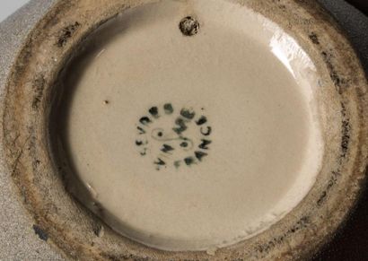 null Vase en porcelaine de Sèvres à glacure vermicelle 
