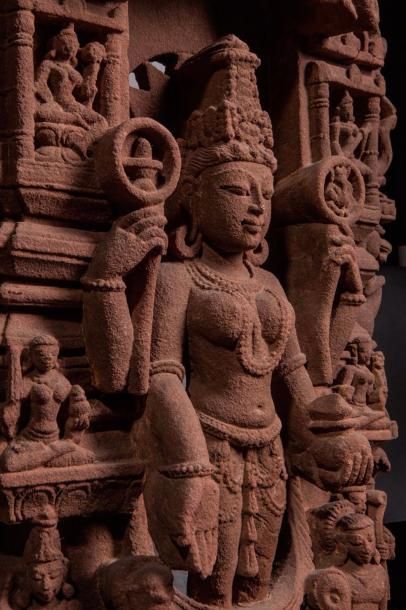 null Importante stèle Parvati, épouse de Shiva, déesse de l'amour et de la création,...
