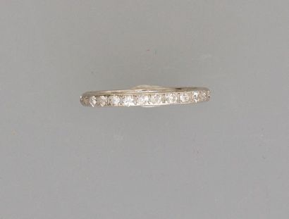 null Fine alliance en, platine 900 MM, soulignée de diamants, taille : 52, poids...