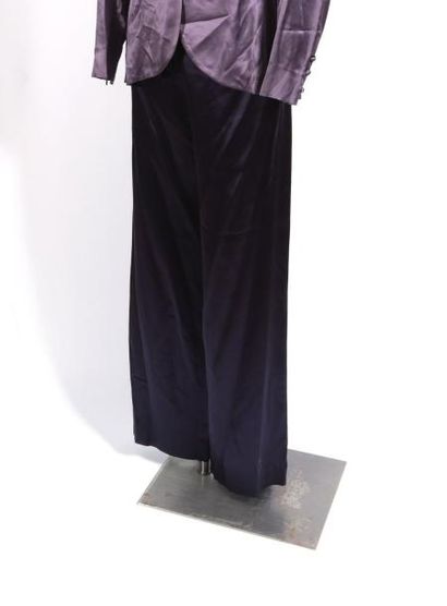 null YVES SAINT LAURENT - Pantalon en soie violet - taille 38/40