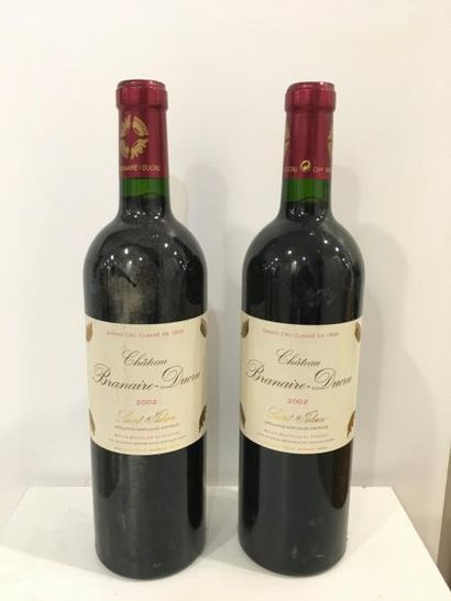 null 2 bouteilles de vin Saint Julien- Château Branaire-Ducru 2002 - Cru classé en...