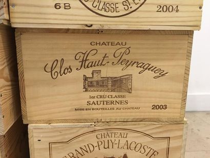 null 6 bouteilles de vin - 1er Cru classé Sauternes - Clos Haut Peraguey 2003 -
