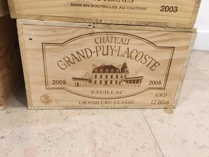 null 12 bouteilles de vin Paulliac - Château-Grand-Puy-Lacoste Grand Cru classé ...