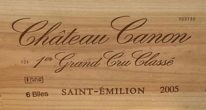 null 6 bouteilles de vin Saint Emilion - Château Canon 1er Grand Cru Classé 2005