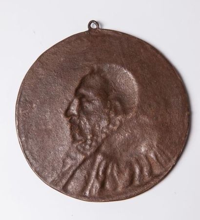 null Germain PILLON -Médaille en bronze, représentant le chancelier de France René...