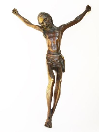Sculpture en bronze à patine brune représentant...