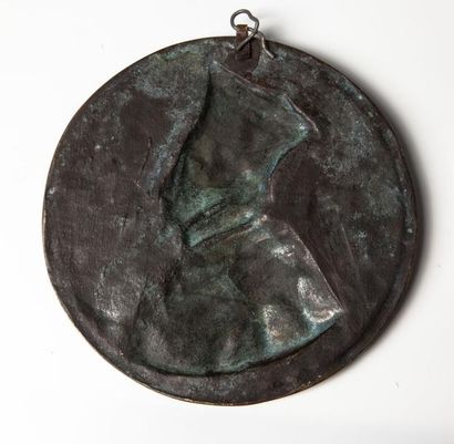 null Médaille en bronze représentant le Cardinal de Richelieu - FRANCE - XVIIeme...