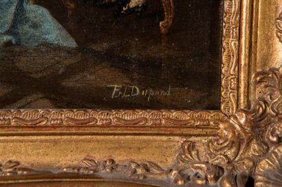 null DUPONT François Léonard (1756-1821) dit DUPONT WATTEAU, Scène galante Huile...