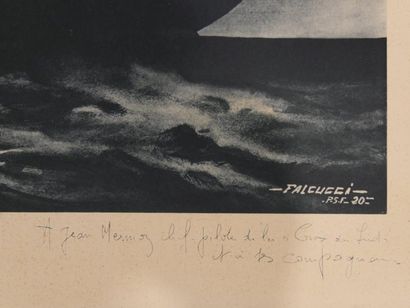 null Roberto FALCUCCI (1900-1989) - Le phare - Lithographie signée, dédicacée à Jean...