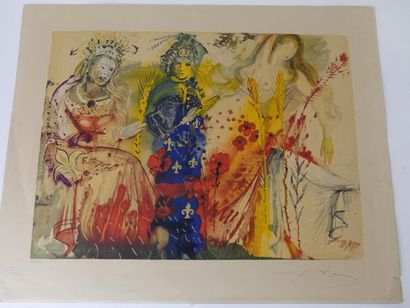 null Salvador DALI (1904-1989), Les trois grâces, Lithographie, 53x67cm