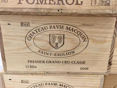 null Saint Emilion - rouge - Château Pavie Macquin 1er Grand Cru Classé 2008 - Caisse...