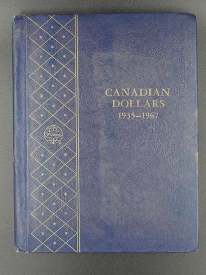 null Album de 27 pièces de Dollars Canadiens de 1935 à 1967 en argent.