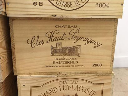 null Sauternes - blanc - Clos Haut Peraguey 2003 - Caisse bois 6 bouteilles