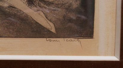 null Louis ICART (1888-1950) - le jardin japonais - Eau forte signée en bas à droite...