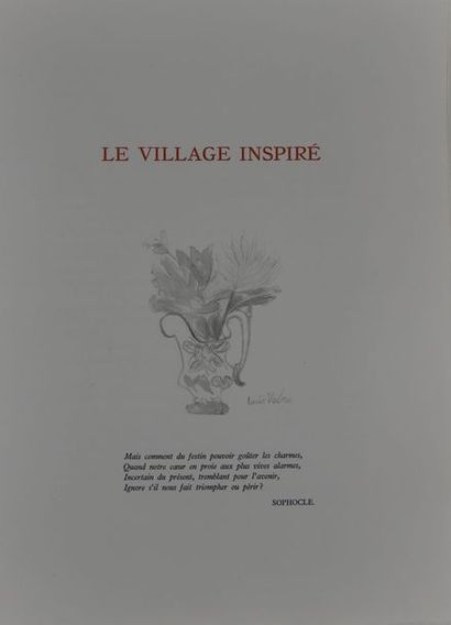 null Maurice UTRILLO (1883-1955) illustre LE VILLAGE INSPIRE - Textes de Jean VERTEX...