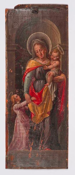 null Ecole FLAMANDE XVIIème - Saint François recevant les stigmates et Vierge à l’Enfant...
