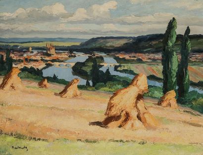 null Gaston BALANDE (1880-1971) - Paysage de vallée - huile sur toile, sig,ée en...