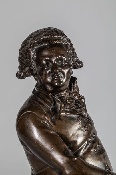 null Bronze en patine médaille représentant Mirabeau (1749-1791), figure de la Révolution...