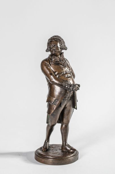 null Bronze en patine médaille représentant Mirabeau (1749-1791), figure de la Révolution...