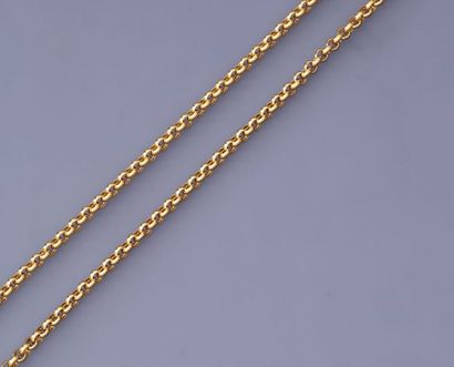 null CHOPARD, Chaîne-collier d'or jaune, 750 MM, signé, longueur : 40 cm, poids :...