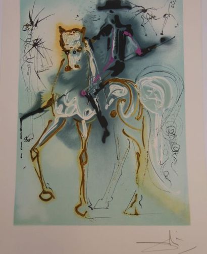 null Salvador DALI (1904-1989) - 18 reprographies "les chevaux de Dali" - signées...