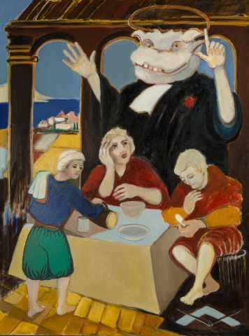 null Cato CATONI (1929-2018), Le témoignage, Huile sur toile, signée en bas à droite,...