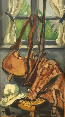 null Roger GRILLON (1881-1938) - Nature morte à la fenètre - Huile sur toile - Signée...