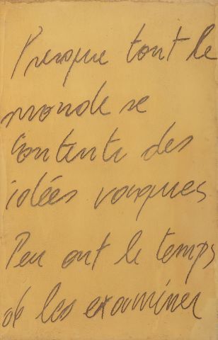 null Pierre BONNEFILLE (1958), textes de Voltaire, 2 Huiles sur toile, datées 1995,...