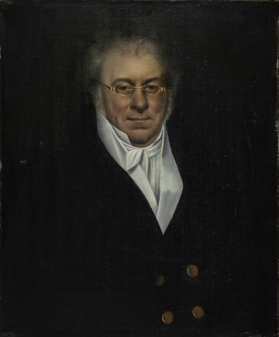 null ECOLE FRANCAISE début XIXe - Portrait d'un homme de qualité, Huile sur toile,...