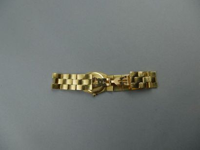 null MIKAEL montre bracelet or jaune 18K à mailles souples tressées modèle femme,...