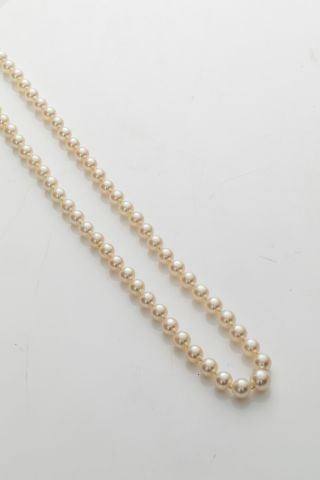 null Sautoir de perles de culture en chute de 6 à 10mm de diamètre - Longueur : ...