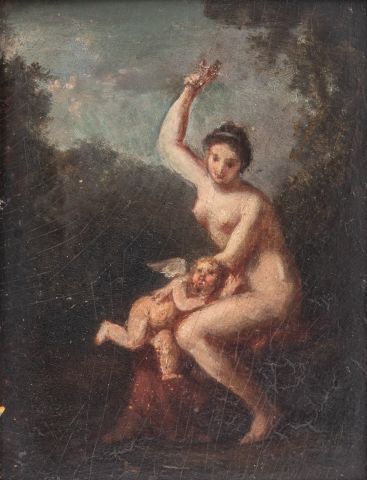 null Attribué à Jacques Antoine VALLIN (1760 – 1831)
Vénus punissant l’Amour
Panneau...