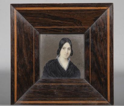 null Attribué à S. WICHERSKI (XIXème siècle), Portrait de femme, Huile sur panneau,...