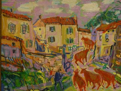 null Marc BOUTEAU (1935), Ferme dans le Limousin, 1968, huile sur toile, signée en...