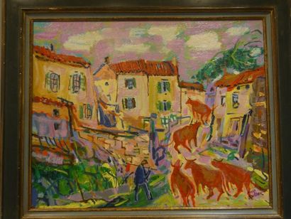 null Marc BOUTEAU (1935), Ferme dans le Limousin, 1968, huile sur toile, signée en...