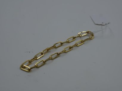 null Bracelet souple à maillons allongés en or jaune 18k 3,5gr