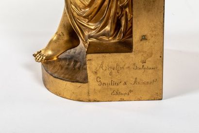 null Eugène Antoine AIZELIN (1821-1902) - Femme drapée à l'antique assise sur un...