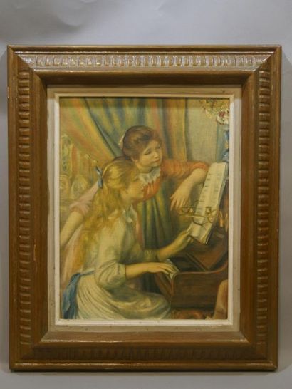 null Reproduction la Fille au piano de Auguste Renoir, 34x26 cm