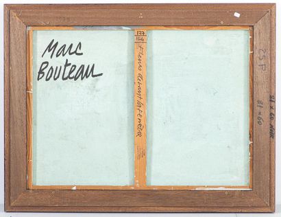 null Marc BOUTEAU (1935), Fleurs à l'atelier, 1975, huile sur toile, signée en bas...