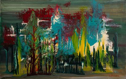 null Rudy BERNSTEIN (1939), Sous-bois, 1983, huile sur toile, signé en bas à droite,...