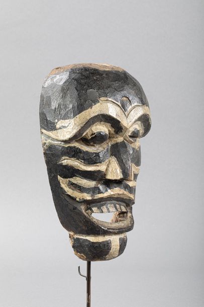 null MASQUE FUNERAIRE en bois de couleurs noire et blanche.
Île de Sumatra, Batak
Haut...