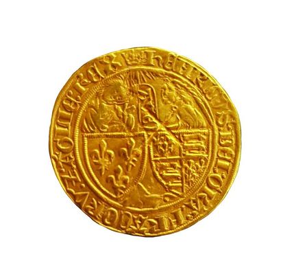 null HENRI VI (1422-1453) Roi de France et d'Angleterre, salut d’or, Paris.
Av. Devant...