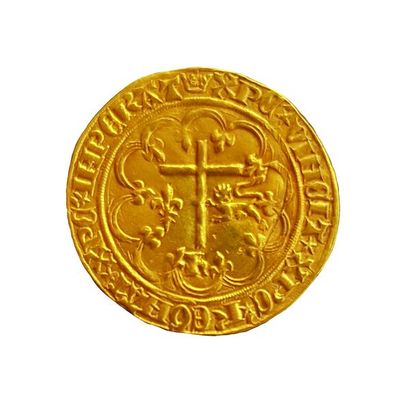 null HENRI VI (1422-1453) Roi de France et d'Angleterre, salut d’or, Paris.
Av. Devant...