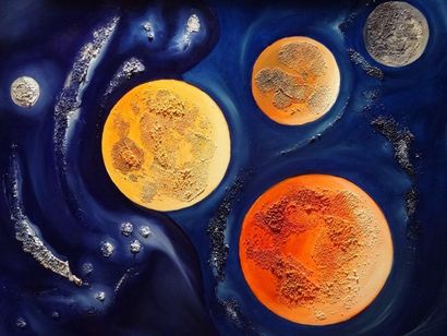 LEWANDOWSKI Marie-Ange "Red moon" Technique mixte sur toile 45 x 65 cm signée.



Frais...