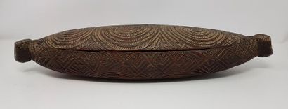 Boîte à trésors et à plumes Maori waka huia - Nouvelle Zélande 
19th century treasure...
