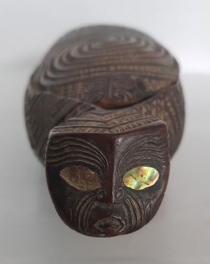 Boîte à trésors et à plumes Maori waka huia - Nouvelle Zélande Boîte à trésors et...