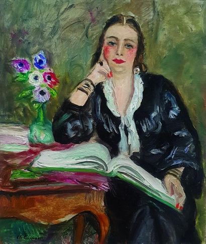 Charles CAMOIN (1879-1965) " Portrait de Madeleine GREY " Huile sur toile signée...