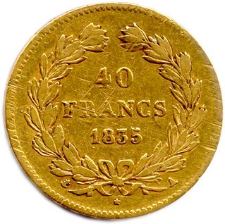 LOUIS-PHILIPPE Ier 1830-1848 40 Francs or 1835 Paris. (12,81 g)
T.B.
 
400 € - 420...