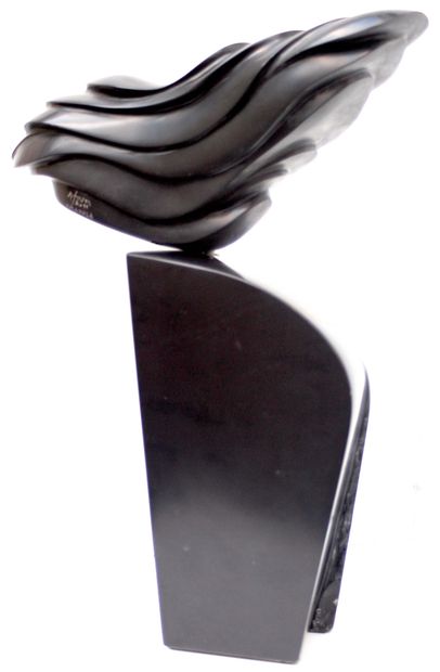 SAVA Marian "Amapola" Marbre noir belge de 2009 56 x 17 x 18 cm taille directe pièce...