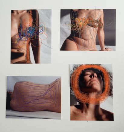 ARAKELIAN Sandrine (née en 1966) 
﻿﻿﻿﻿﻿" Autoportrait " Quatre photos sur papier...